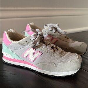 New Balance Light Gray and Pink Athletic Shoes